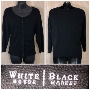 WHBM Black Cardigan Sweater sz Large